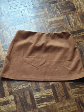 Faux Suede Mini Skirt